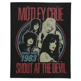XLG Motley Crue Shout At The Devil Back Patch Heavy Metal Band Sew on Applique