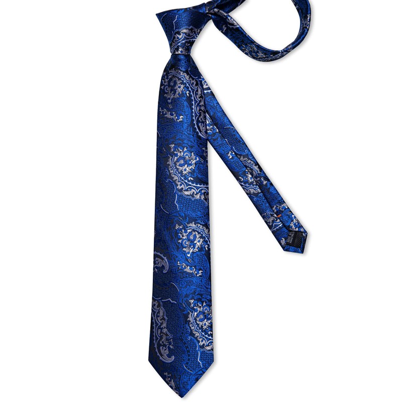 DiBanGu Conjunto de pañuelo y gemelos de seda para hombre