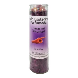 DO AS I SAY-Palm Wax Spiritual Intention Spell Candle-[Purple] | Vela CASA ESOTERICA PERFUMADA- (HARAS MI VOLUNTAD)