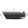 LCGP 2.25 Inch Inlet Exhaust Tip 2.25" x 3.5" x