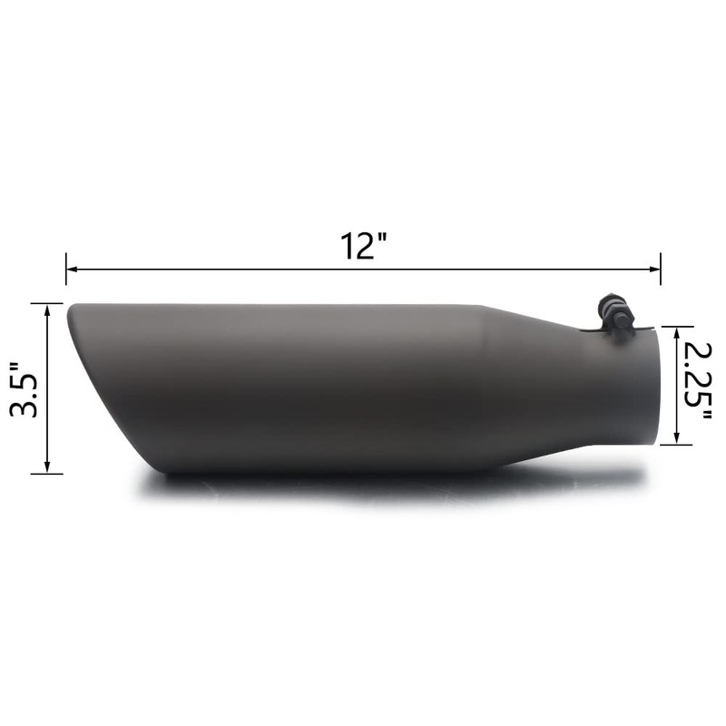 LCGP 2.25 Inch Inlet Exhaust Tip 2.25" x 3.5" x