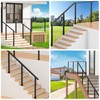 Gyykzz 42" Cable Railing Stair Post for 28-38 Degrees Stairway,