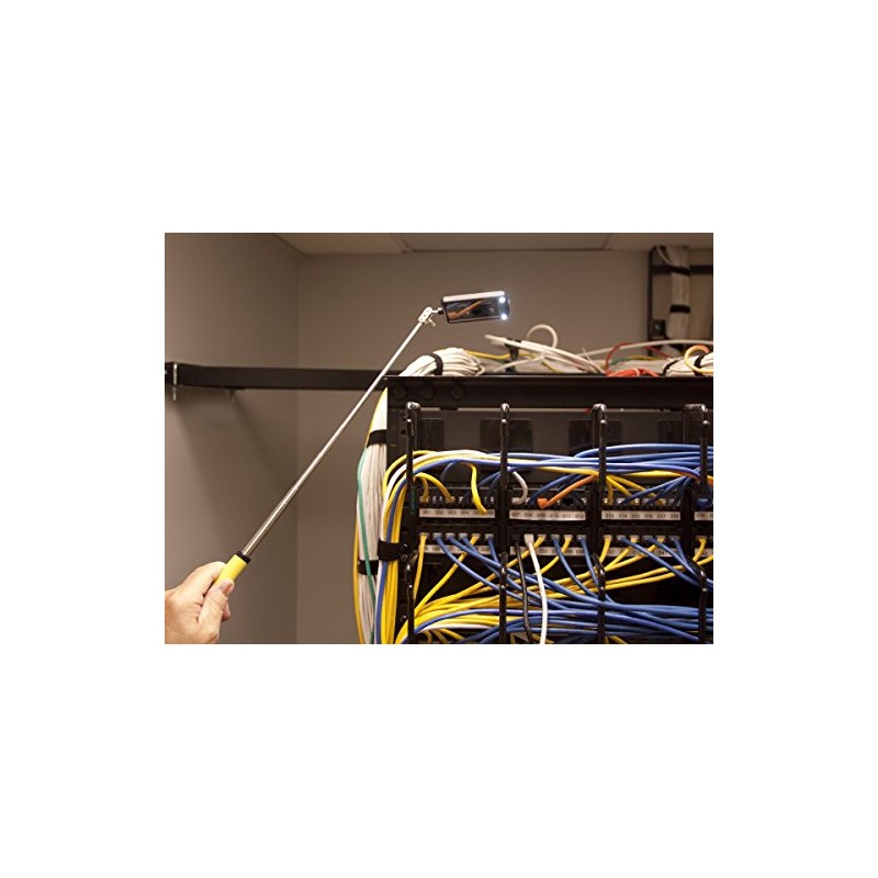 General Tools 80560 Telescoping LED Lighted Inspection Mirror, 360 Swivel