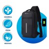 Bluelander Mochila Cruzada Pechera Bandolera Antirrobo Usb Moda Casual