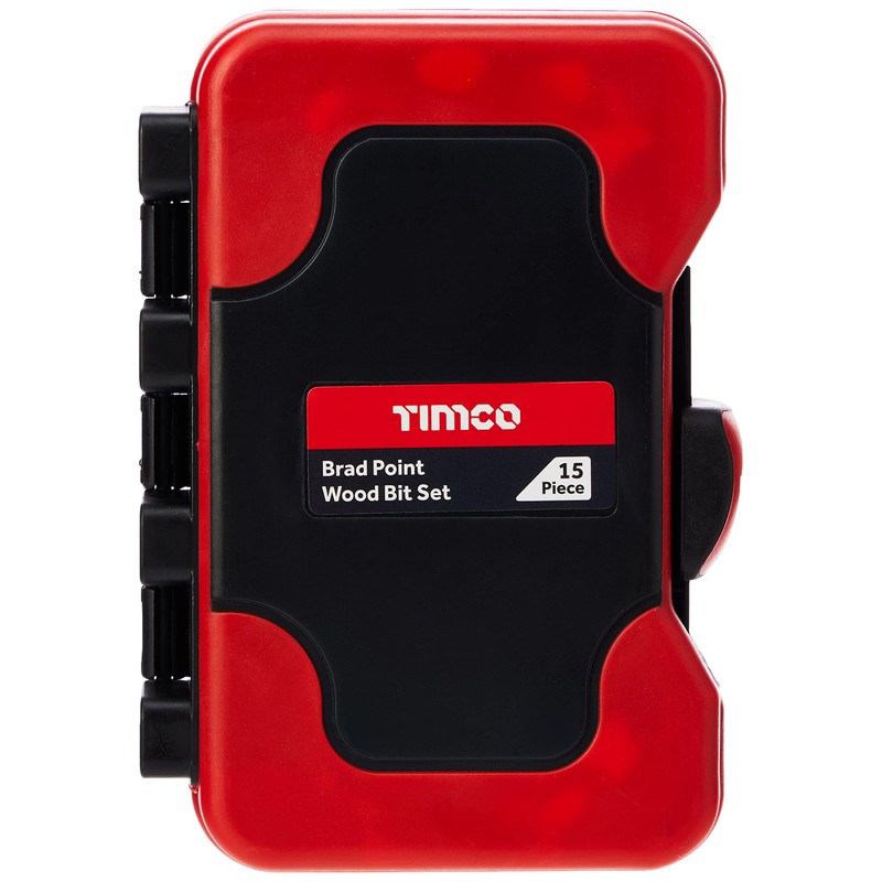 TIMCO Brad Point Wood Bit Set - Suitable on Hardwood,