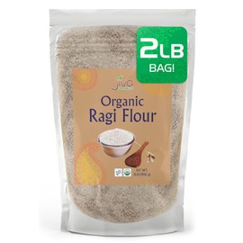 Jiva Organic Ragi Flour 2 Pound Bag (32 ounce) - Finger Millet Flour