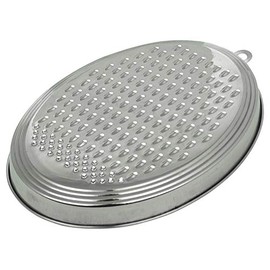 Garden Of Arts Stainless Steel Oval Shape Handy Grater to Make Salads (Cheese, Carrot, Cucumber) - 24cm, Silver