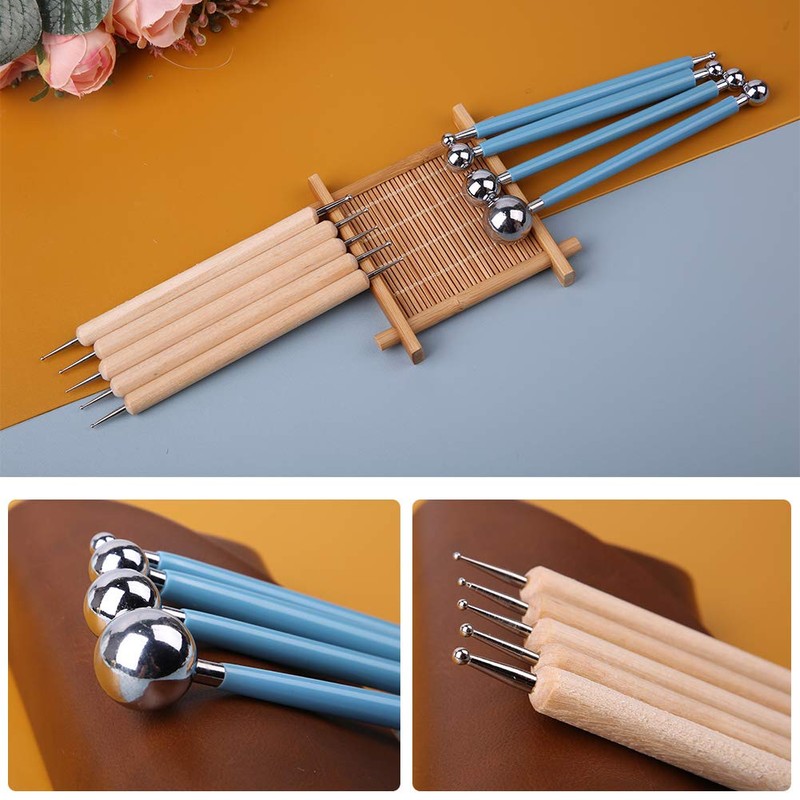 9 PCS Dotting Tools Ball Styluses with Box, Pen Dotting