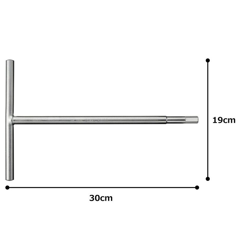 TONE THW-10 T-Shaped Hexagon Wrench with 2 Sides 0.4 inches