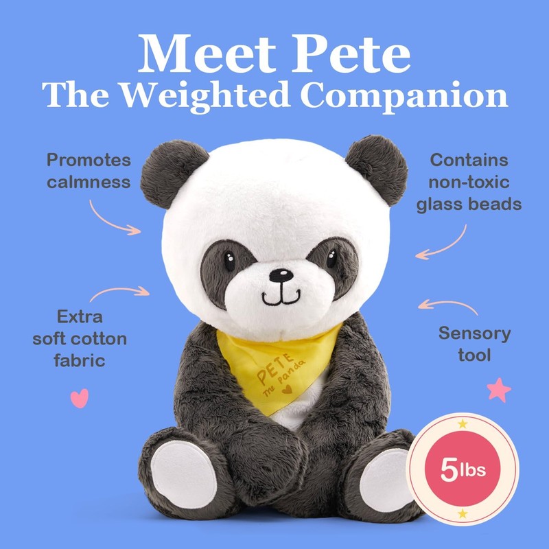 Weighted Anxiety Comfort Animal – 5 lb Panda Calming Plush