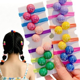 14Pcs Colored Ball Hair Ties Ponytail Balls Hair Ponytail Holders for Women Girls Hair Accessories