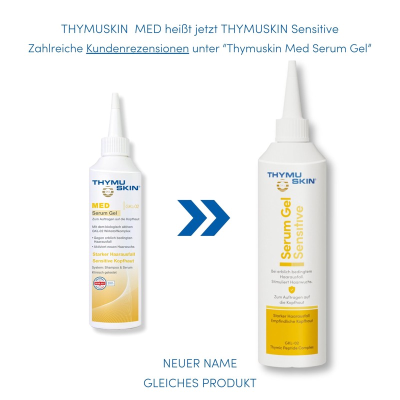 THYMUSKIN Sensitive Serum Gel: For diffuse hair loss and small,