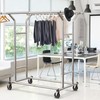 Simple Houseware Heavy Duty Double Rail Clothing Garment Rack, Holds