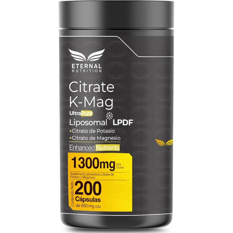ETERNAL NUTRITION Ultra Pure Citrato de Magnesio y Potasio (200