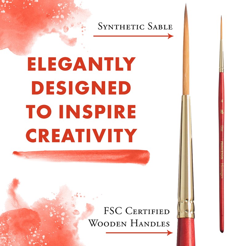 Princeton Heritage Paintbrush, Size 4, Scarlet