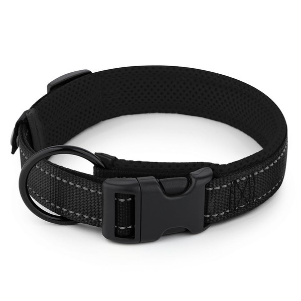 Nethins Reflective Nylon Dog Collar for Small, Medium & Large