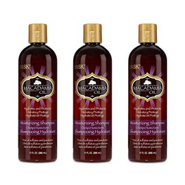 Champú hidratante de aceite de macadamia Hask de 12 onzas (354 ml) (paquete de 3)
