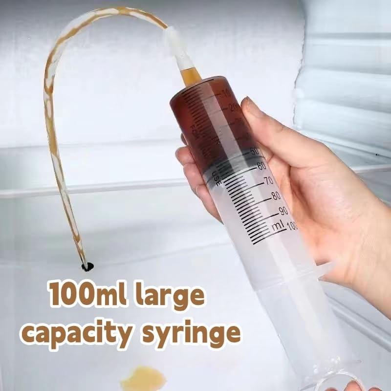 Fridge Drain Hole Cleaning Tool, Fridge Cleaning Syringe Kit, Reusable