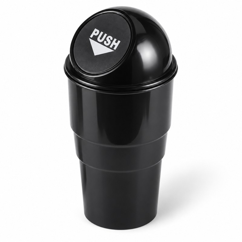 Car Trash Can with Lid for Cup Holder – Compact