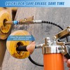 LANNIU Grease Gun Coupler, Strong Lock & Extra Reach Grease