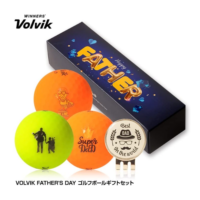 Volvik Father's Day Golf Ball & Marker Gift Set, Volvik
