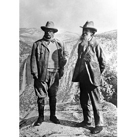 1906 Theodore Teddy Roosevelt PHOTO John Muir Glacier Point Yosemite Natl Park
