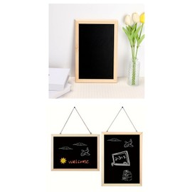 A4 Chalkboards, 3 Pieces Chalk Board and 1 Sponge, 20 x 30 cm Wall Board, Chalkboard Small, Chalkboard with Wooden Frame Sets, Suitable for Buffets, Weddings, Parties, Schools