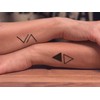 2 Sheets Temporary Triangle Tattoo Bracelet Tattoo Graphic Tattoos No.