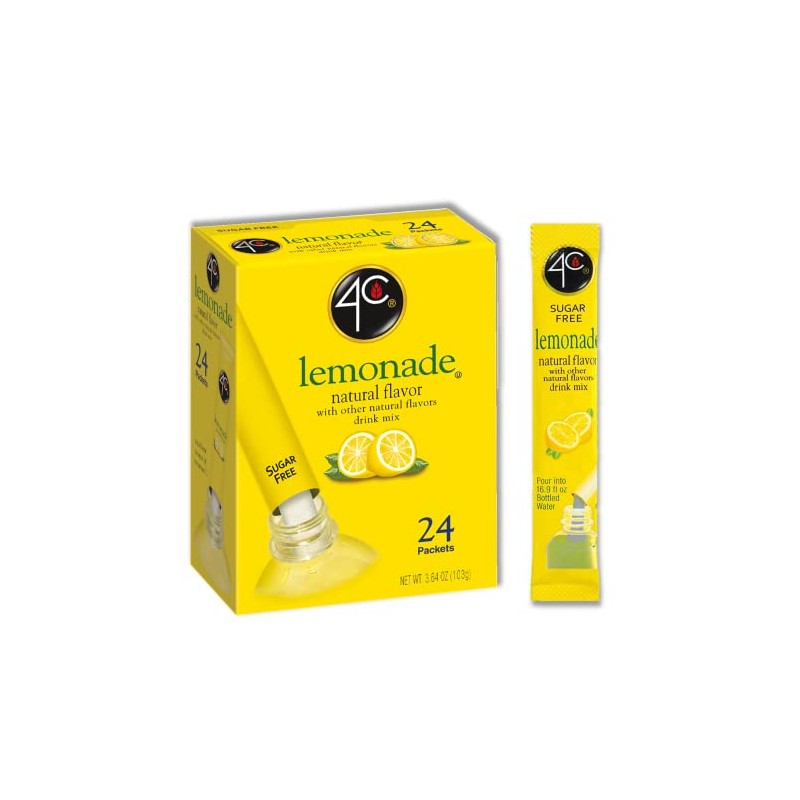 4C Powder Drink Mix Packets, Lemonade 6 Pack, 24 Count,