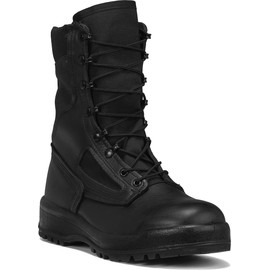 B Belleville Arm Your Feet 390 TROP Inch Hot Weather Combat Boots for Men - Polishable Black Leather and Abrasion-Resistant Nylon with Vibram Sierra Traction Outsole; Berry Compliant, Black - 3.5 W