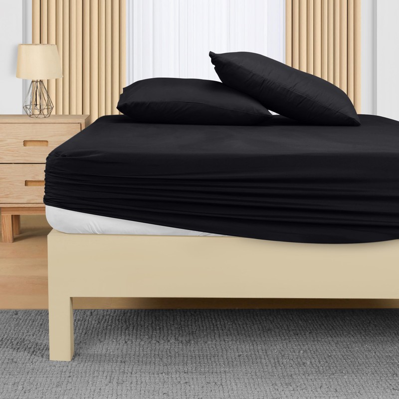 Utopia Bedding Double Fitted Sheet with 2 Pillow Cases (50x75cm),