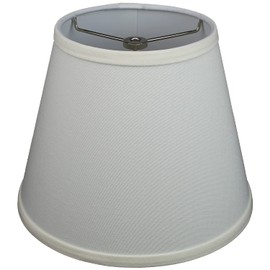 FenchelShades.com Lampshade 6" Top Diameter x 10" Bottom Diameter x 7.5" Slant Height 6x10x7.5" with Spider Attachment Diameter 0.4 Inch for Lamps with a Harp (Cream)
