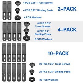 Holster Clips Grip Hook Fit 1.5'' & 1.75'' Belt - 5 Pre-Drilled Hole Tuckable Clip, Pack of 2