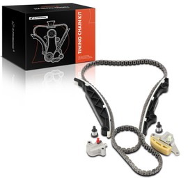 A-Premium 6PCS Engine Timing Chain Kit W/Guide & Sprocket Compatible with Nissan & Infiniti - Altima 2014-2018, Rogue 2014-2016, Murano 2016, Pathfinder 2014-2015, QX60 2014-2017 - L4 2.5L