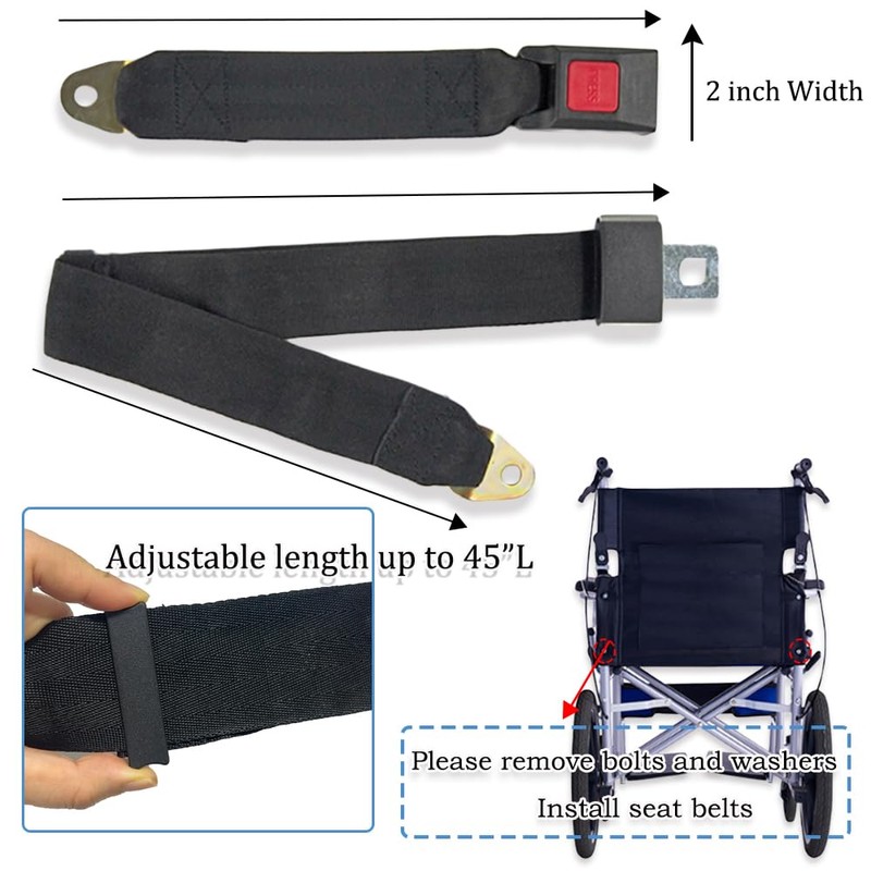 Wheelchair Seat Belt for Elderly & Disabled - Electric Scooters