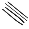 Pyladea 4Pcs Car Outer Door Window Moulding Trim Weatherstrip Seal