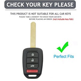 AIOEUOIA for Honda Key Fob Cover Keyless Entry Systems Fit for Honda Accord Civic CRV HRV 2013-2021 4 Buttons ABS Smart Key Cover Case