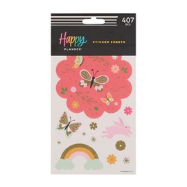 Happy Planner 15-Sheet Sticker Pack for Calendars, Journals, and Planners, Scrapbook Accessories, Classic Size, 407 Stickers Total, Everyday Seasonal