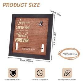 NICENEEDED Pet Memorial Picture Frame, Pet Memorial Gifts for Dogs, Dog Passing Away Gift Wood Remembrance Frame with Photo Clip & Collar Holder Loss of Dog Sympathy Gift for Dog Cat