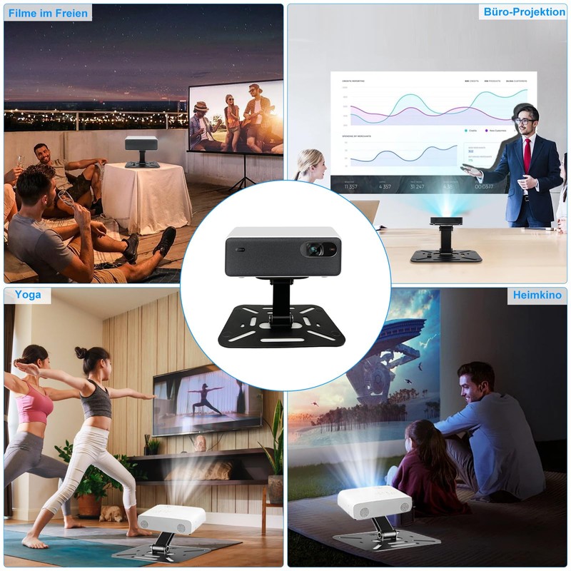 UOCAI Projector Stand Tripod Mount 360° Rotatable Projector Stand for