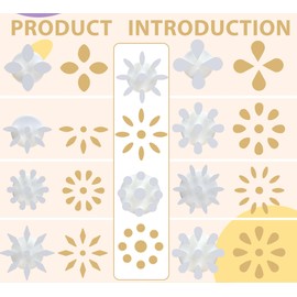 GEOCCI Flower Petal Tools for dot Painting, 10 Petal Dotting Tool, Double Sided Flower Tools, Floral Stamps for Card Making.