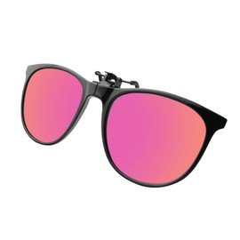 Bauhaus Polarized Clip on Sunglasses for Men & Women UV Protection with Flip Up Anti Glare Fishing Driving Glasses Pink