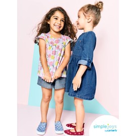 Simple Joys by Carter's - Juego de ropa de juego de 3 piezas para niñas pequeñas, floral, 4T