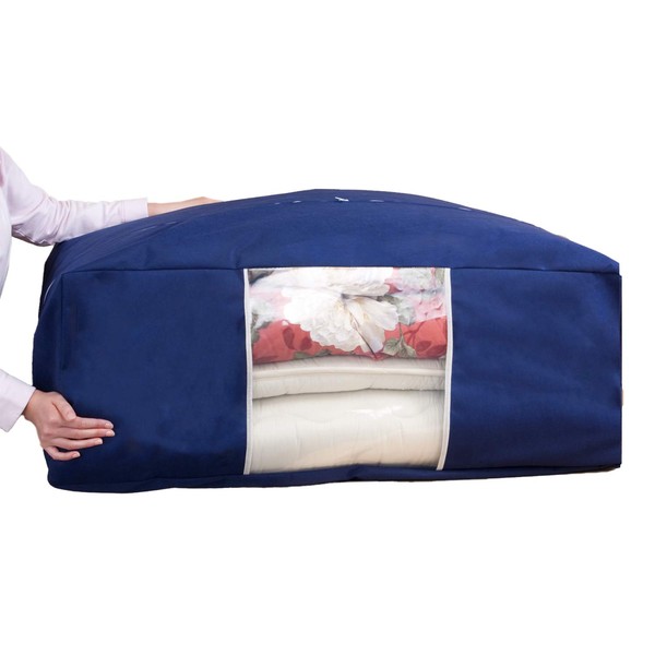 Astro 177-06 Storage Case, For Complete Bedding Set (1 Comforter, 1 futon mattress), Navy, Feather Comforter, Storage Bag, Non-woven Fabric