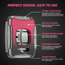 TISFA Cigar Cutter Guillotine Stainless Steel Double Cut Blade Cigar Cutters, Up to 60 Ring Gauge, Ergonomic Design, Portable Cigar Accessories in Gift Box (Grey&Colorful)