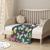 E-RIDES 76x100CM Small Flannel Blanket, Beautiful Butterfly Blanket for Babies,