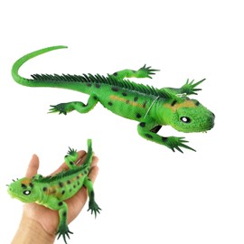 Yitaocty Large Green Rubber Lizard Model Realistic Reptile Animal Figure Toy Incredible Creatures Bearded Dragon