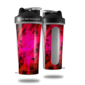 Decal Style Skin Wrap works with Blender Bottle 28oz Cubic Shards Red (BOTTLE NOT INCLUDED)