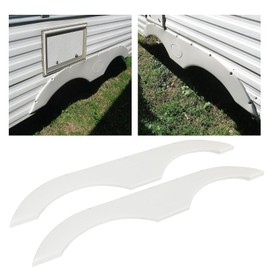 HECASA Trailer Fender Skirts Pair Tandem for RVs Campers and Trailers Left+Right - White |Strong Flexible Durable