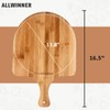 ALLWINNER Pizza Peel 12 Inch, 2 Pack Bamboo Pizza Paddle,